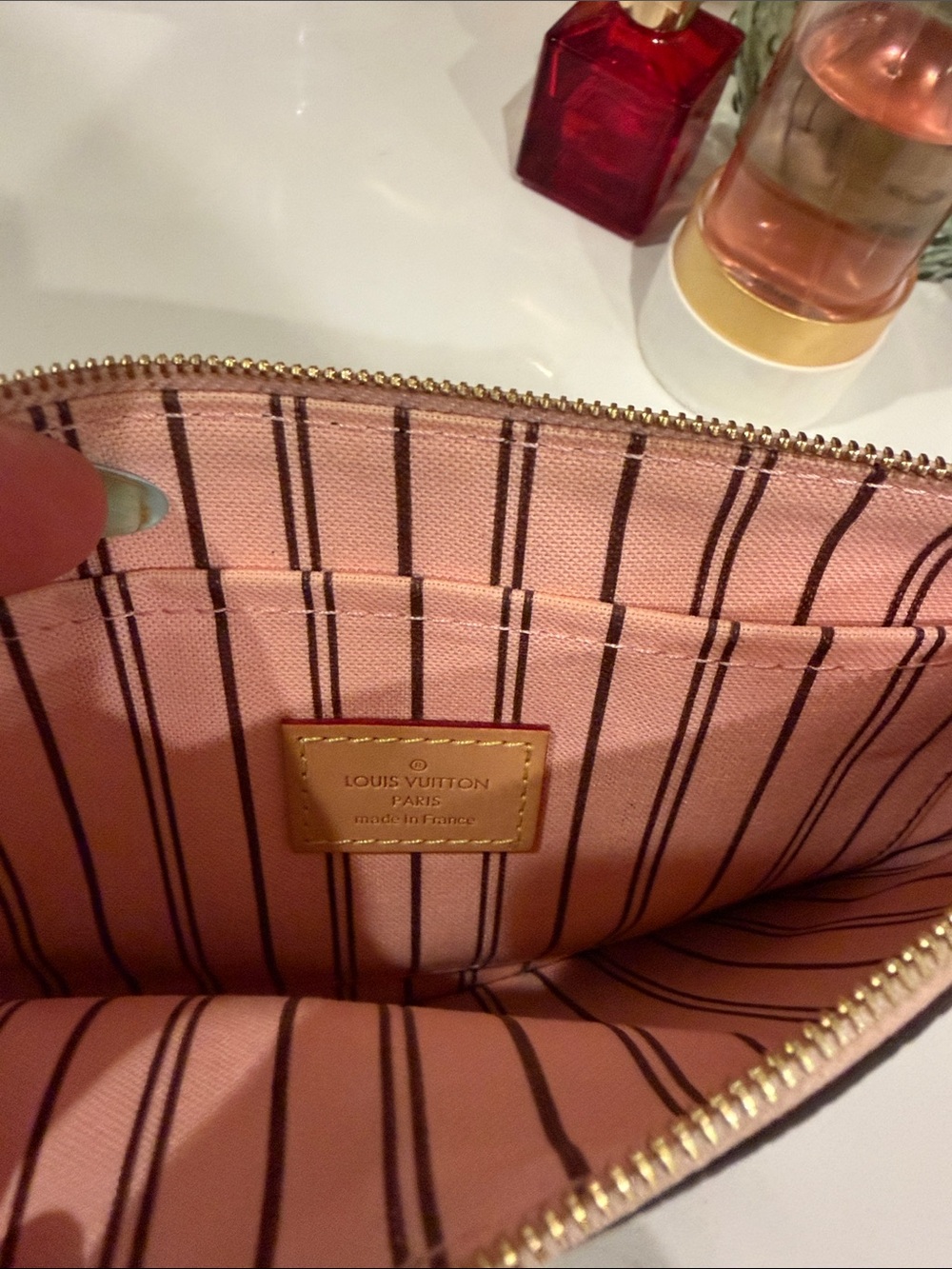 Louis Vuitton Monogram Canvas Wristlet Pouch - Dark Brown & Tan - Picture 4 of 8